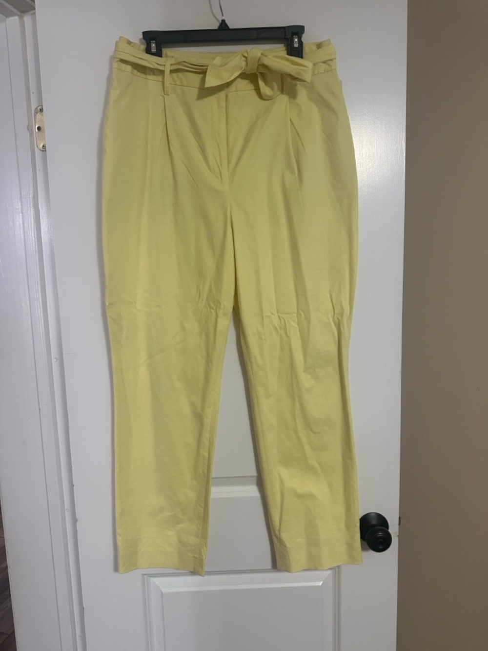 ANTONIO MELANI Lemon Tie-Waist Cropped Pants